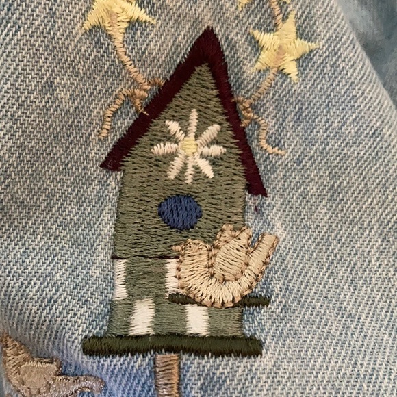 Christopher & Banks Denim Embroidered Button up - Picture 5 of 13